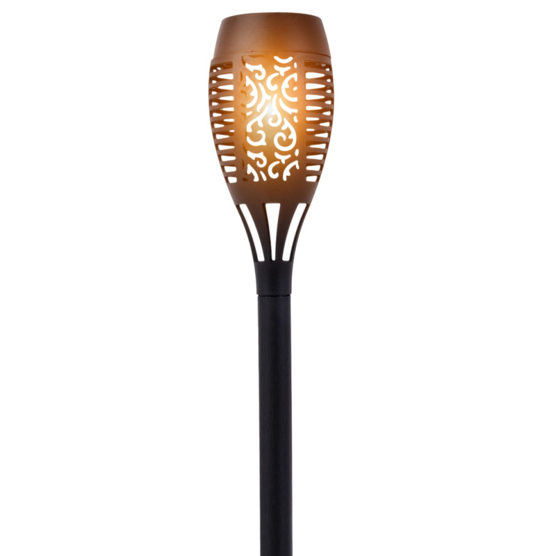 Lampa solara LED Hoff, 10 LED-uri, decor flacara, plastic, H 45.5 cm, exterior