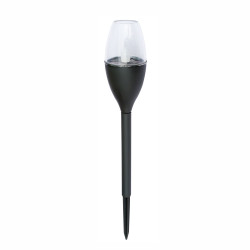 Lampa solara LED Hoff, faclie, plastic, H 37.5 cm, neagra, exterior