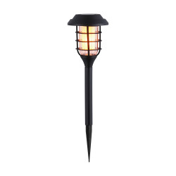 Lampa solara LED Hoff, flame, lumina calda, plastic, H 43 cm, exterior
