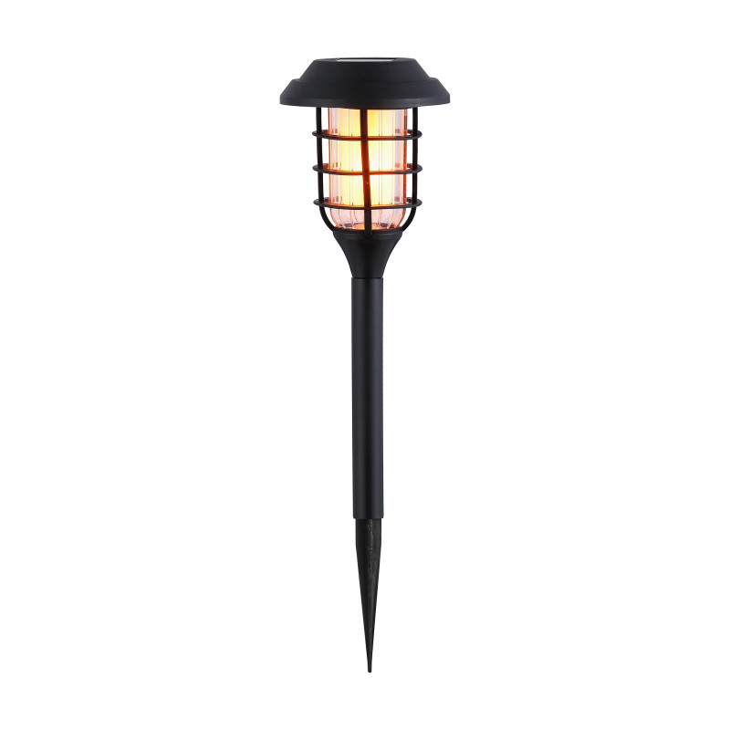 Lampa solara LED Hoff, flame, lumina calda, plastic, H 43 cm, exterior