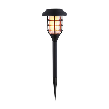 Lampa solara LED Hoff, flame, lumina calda, plastic, H 43 cm, exterior