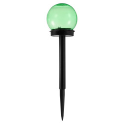Lampa solara LED Hoff, glob, plastic, D 10 cm, H 38 cm, verde, exterior