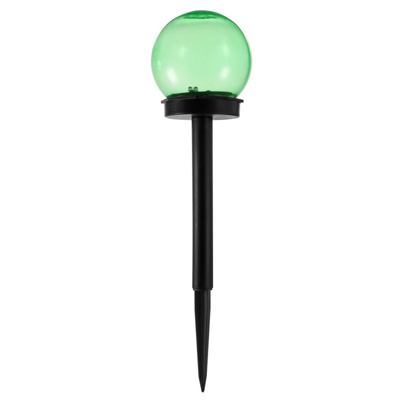 Lampa solara LED Hoff, glob, plastic, D 10 cm, H 38 cm, verde, exterior