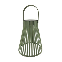 Lampa solara LED Hoff, Olive, plastic, H 18 cm, verde + negru, exterior