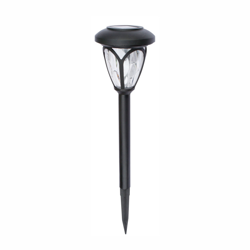 Lampa solara LED Hoff, plastic, H 39 cm, neagra, exterior