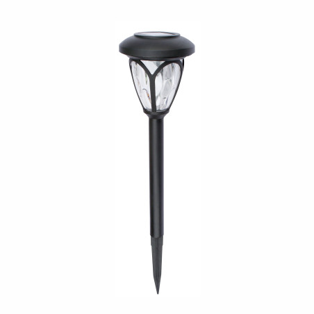 Lampa solara LED Hoff, plastic, H 39 cm, neagra, exterior