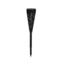 Lampa solara LED Hoff, plastic, lumina rece, H 42 cm, negru, exterior