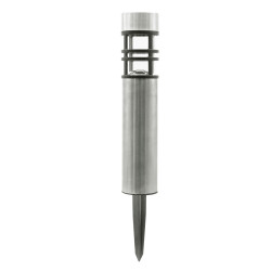 Lampa solara LED Hoff, plastic si otel inoxidabil, H 40.5 cm, gri, exterior
