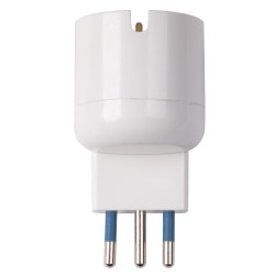 Adaptor cu fisa Line standard italian, 10A, alb