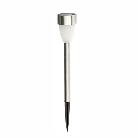 Lampa solara LED Hoff stick, inox, H 37 cm, gri, exterior