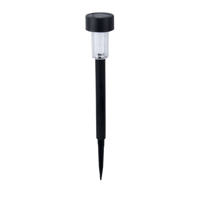 Lampa solara LED Hoff stick, plastic, H 31 cm, neagra, exterior