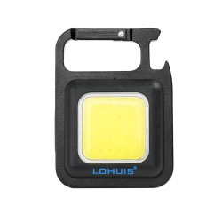 Lanterna LED Lohuis tip breloc, cu acumulator, 5W, 400lm, 3 moduri de iluminare, negru