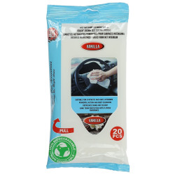 Laveta auto, All Ride, pentru curatare interior auto, 11.5 x 24.5 cm, alb, set 20 bucati