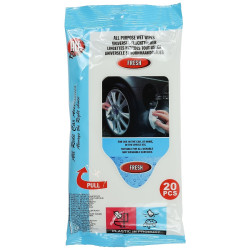 Laveta auto, All Ride, pentru curatare multisuprafete, 11.5 x 24.5 cm, alb, set 20 bucati