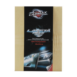 Laveta auto, Carmax, pentru curatare interior auto, piele naturala, 30 x 39 cm, bej