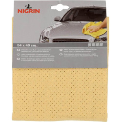 Laveta auto, Nigrin, pentru uscare caroserie auto, vascoza + poliester, 54 x 40 cm, bej