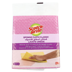 Laveta umeda Scotch-Brite, celuloza, diverse culori, 20 x 18 cm, 3 buc / set