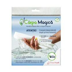 Laveta uz general Carpa Magica, microfibra, eco, alba, 40 x 40 cm