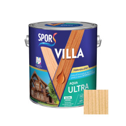 Lazura pentru lemn, pe baza de apa, Spor Villa Aqua Ultra, incolor, interior / exterior, 2.5 L