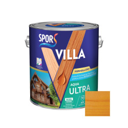 Lazura pentru lemn, pe baza de apa, Spor Villa Aqua Ultra, stejar, interior / exterior, 2.5 L
