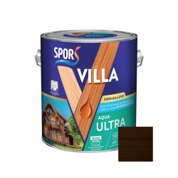Lazura pentru lemn, pe baza de apa, Spor Villa Aqua Ultra, wenge, interior / exterior, 2.5 L