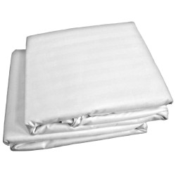 Lenjerie de pat Microfibra satin, 1 persoana, poliester 100%, 3 piese, alb