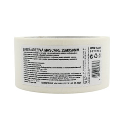 Banda adeziva mascare, alb, interior / exterior, 25 m x 50 mm