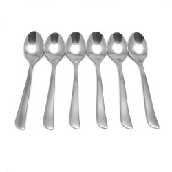 Lingurita cafea Kasemi 1101975, inox, 12 x 2.8 cm, set 6 bucati