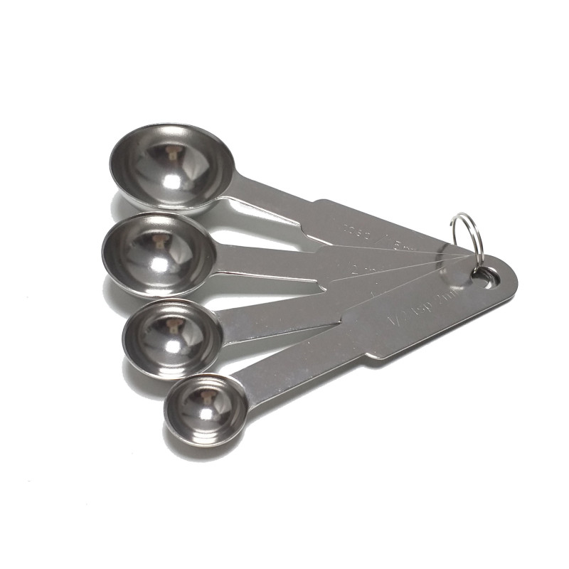 Lingurita pentru dozat Kasemi 1100497, inox, 14 x 4.4 cm, set 4 bucati