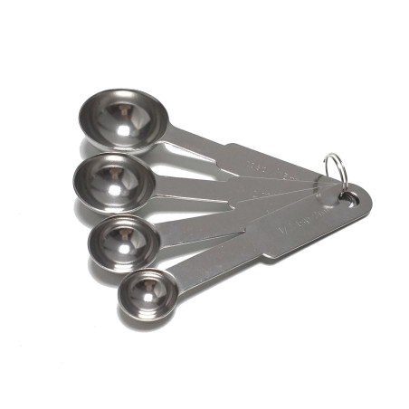 Lingurita pentru dozat Kasemi 1100497, inox, 14 x 4.4 cm, set 4 bucati