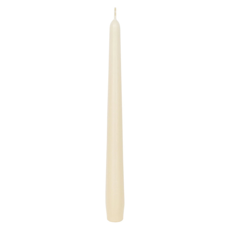 Lumanare decorativa, conica, ivory, 24.5 cm