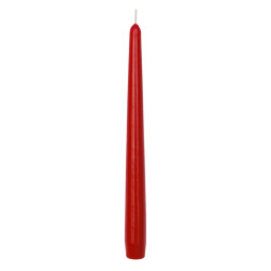 Lumanare decorativa, conica, rosu, 24.5 cm