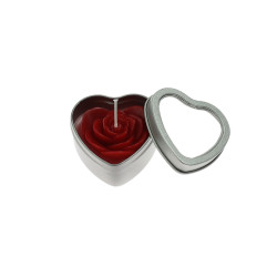 Lumanare parfumata decorativa Red Heart, Aroma Land, ceara, trandafir, timp de ardere 10 h