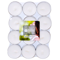 Lumanare parfumata tip pastila, timp ardere 4 ore, aroma antitabac, set 24 bucati