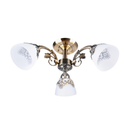 Lustra Prato LY-3225, 3 x E27, bronz + alb, clasica