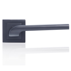 Maner cu rozeta patrata pentru usa interior, Yale Siena A002-WC-56-11, aluminiu, negru, 127 x 53.5 mm
