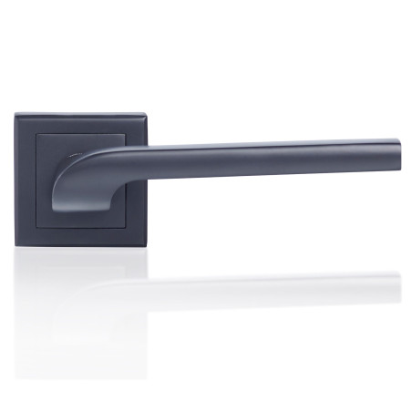 Maner cu rozeta patrata pentru usa interior, Yale Siena A002-WC-56-11, aluminiu, negru, 127 x 53.5 mm