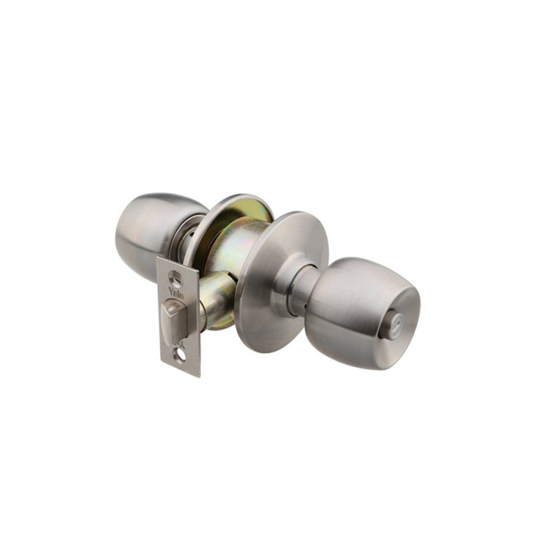Maner cu rozeta rotunda pentru usa intrare, Knobset, tip buton, inox, nichel satin, 60 mm Maner cu rozeta rotunda pentru usa intrare, Knobset, tip buton, inox, nichel satin, 60 mm