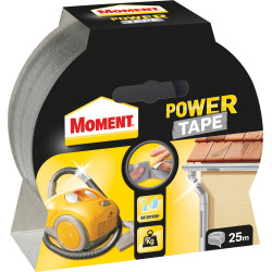 Banda adeziva pentru reparatii, Moment Power Tape, polietilena + panza, argintiu, 48 mm x 25 m