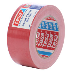 Banda adeziva pentru reparatii, tesa 4688, textil, rosu, 25 m x 50 mm
