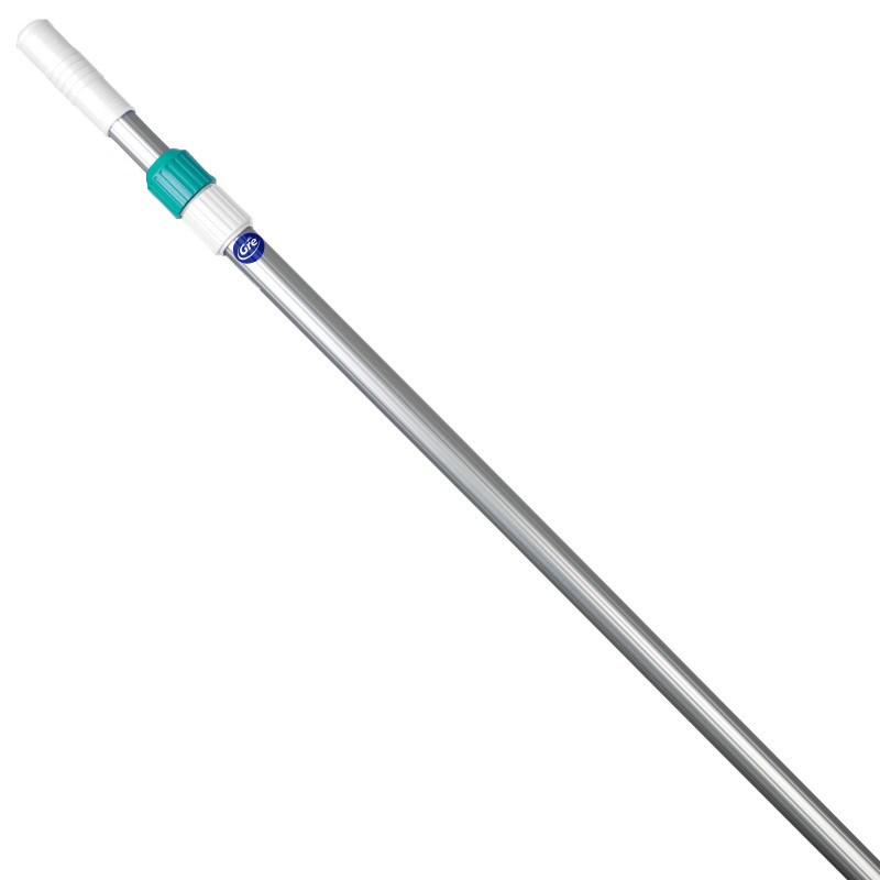 Maner telescopic, pentru accesorii intretinere piscina, aluminiu, 2.4 m (2 x 1,2 m)