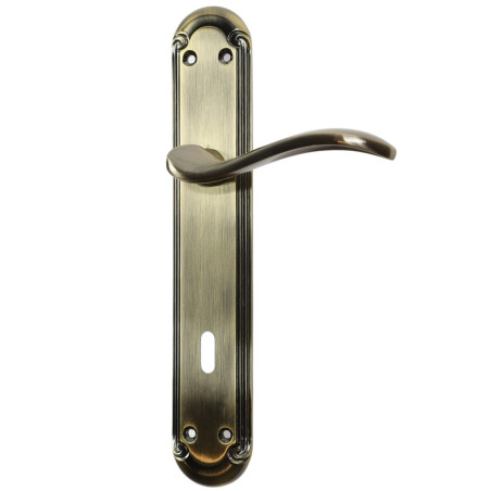 Maner usa interior, cu sild, Gato Petra, pentru cheie, zamac, bronz antic, 90 mm
