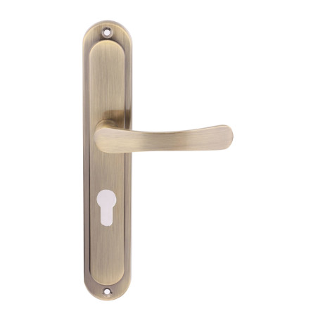 Maner usa interior, cu sild, Gato Sydney, pentru cilindru, metal, bronz antic, 90 mm