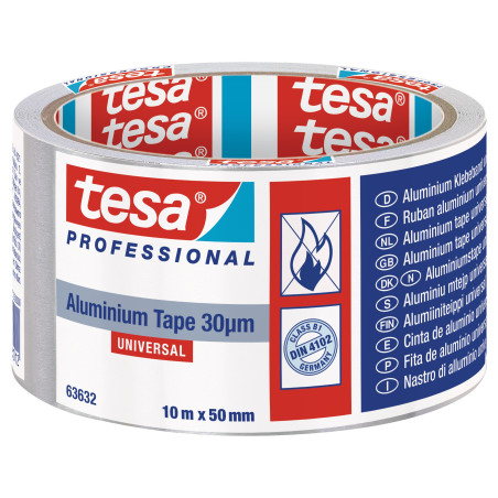 Banda adeziva pentru reparatii, tesa 63632, aluminiu, 10 m x 50 mm
