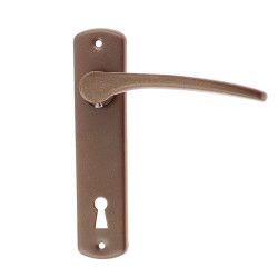 Maner usa interior, cu sild, Urbis, pentru cheie, metal, maro, 72 mm