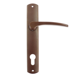 Maner usa interior, cu sild, Urbis, pentru cilindru, metal, maro, 90 mm