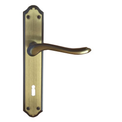 Maner usa interior, cu sild, Verofer Fiore, pentru cheie, alama, bronzat, 90 mm