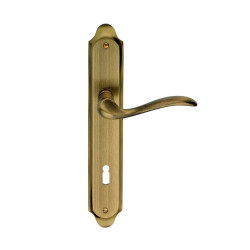 Maner usa interior, cu sild, Verofer Tolosa, pentru cheie, alama, bronzat grafiat, 72 mm
