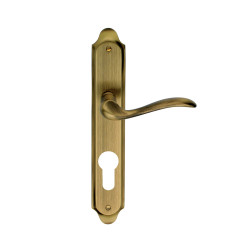 Maner usa interior, cu sild, Verofer Tolosa, pentru cilindru, alama, bronzat grafiat, 90 mm