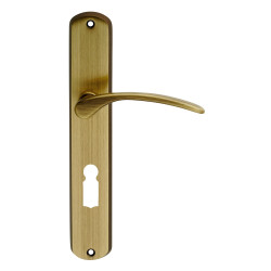 Maner usa interior, cu sild, Verofer Vienetta, pentru cheie, alama, bronzat grafiat, 72 mm